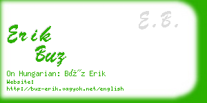 erik buz business card